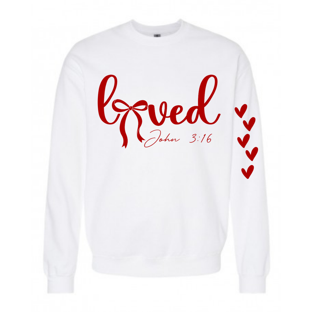 Valentines Loved John 3:16 BUNDLE Sweatshirt & Tumbler