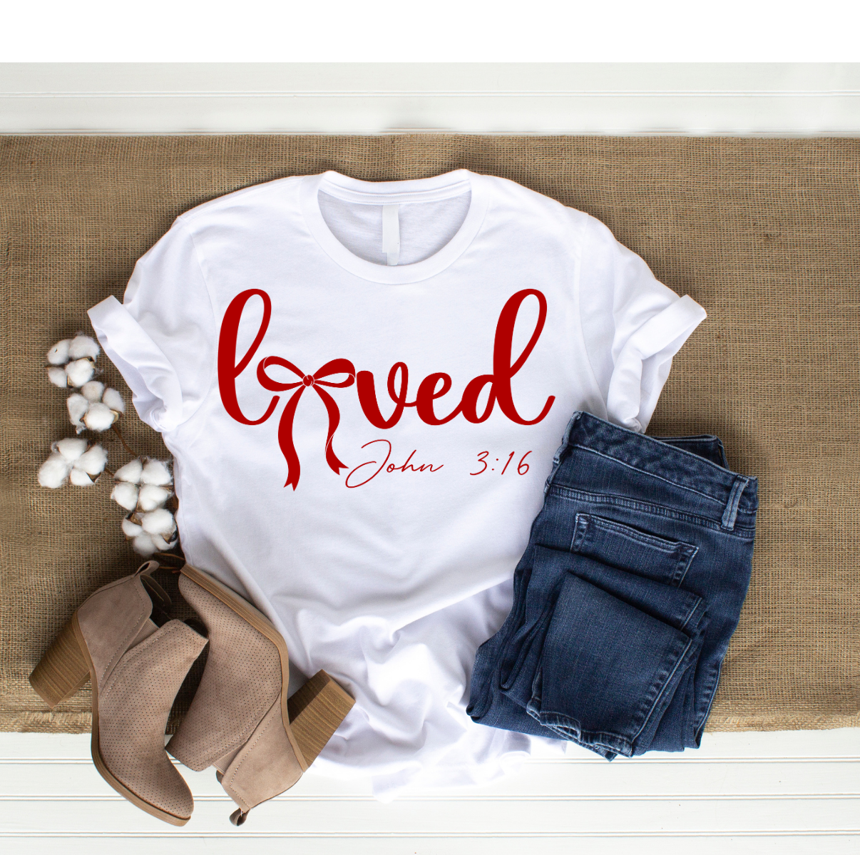Valentines Loved John 3:16 Women T-Shirt