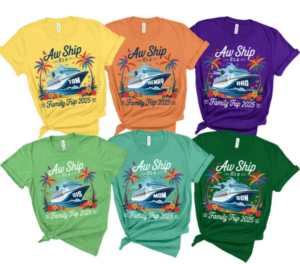 Cruise T-Shirts: Aw ship family trip (custom)