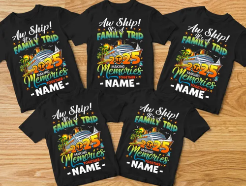 Cruise T-Shirts: Aw ship family trip (custom)